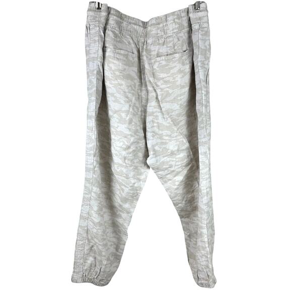 Athleta Cabo Tide Linen Jogger Ivory Camo Women's Size 24 New Without Tags - Picture 3 of 10